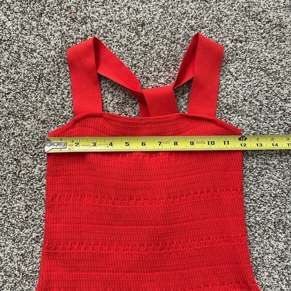 Parker red smocked cross strap tank top size XS - Picture 10 of 13